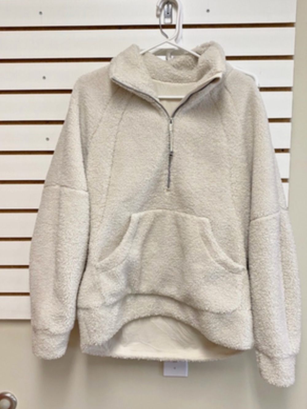 lululemon athletica Cream Sherpa Half-Zip Pullover